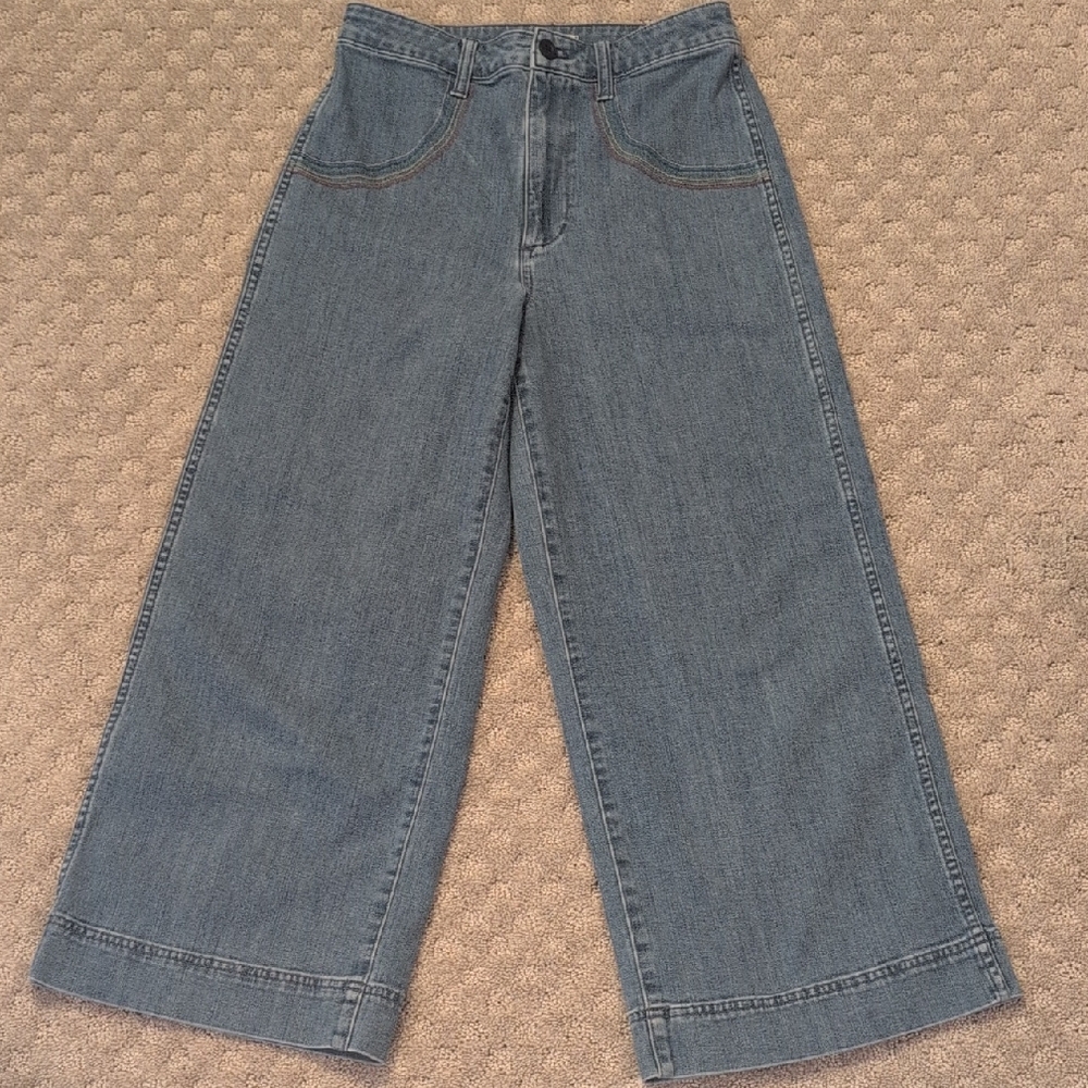 Madewell Emmett Rainbow Stitch Wide Leg Jeans
